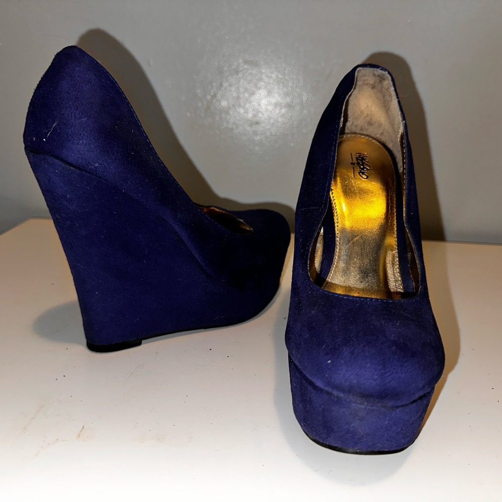 Royal blue wedges